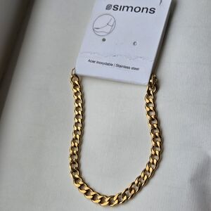 Simons Ankle Chain Bracelet Gold-Tone Stainless Steel